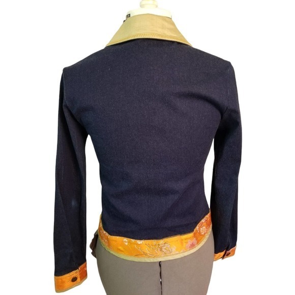 Harlow Women's Blue Jacket Size M (Actual Size Small) Pit to Pit 19 in - Picture 2 of 6